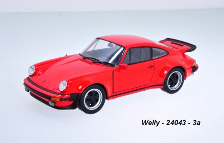 Model auta Welly Porsche 911 Turbo (červená) 1:24