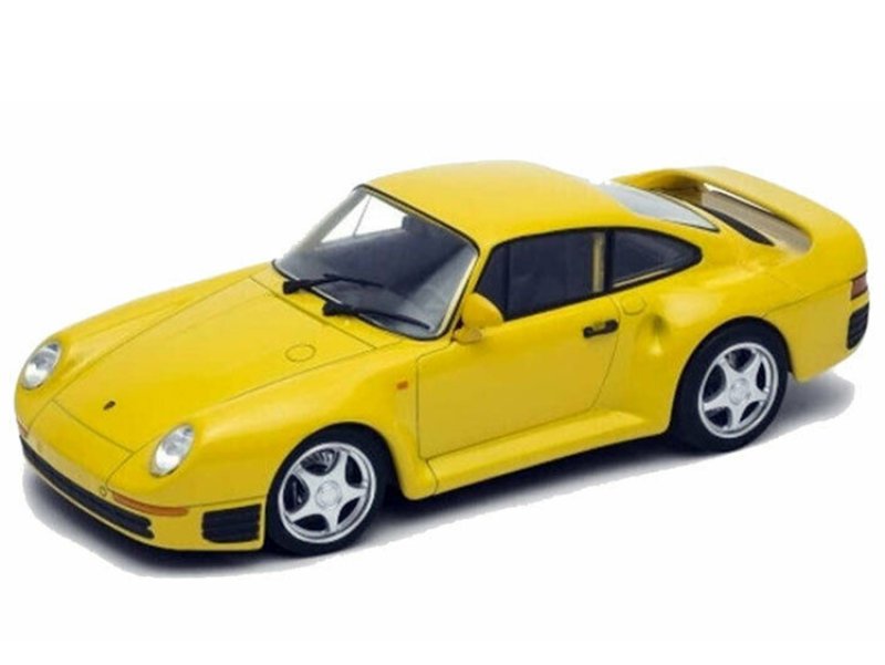 Model auta Welly Porsche 959 (žlutá) 1:24 | pkmodelar.cz
