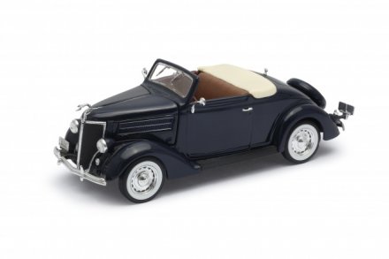 Model auta Welly Ford 1936 DeLuxe Cabrio (černá) 1:24