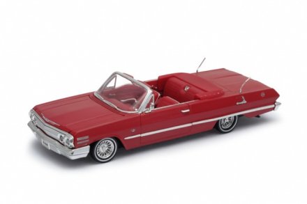 Model auta Welly Chevrolet 1963 Impala (červená) 1:24