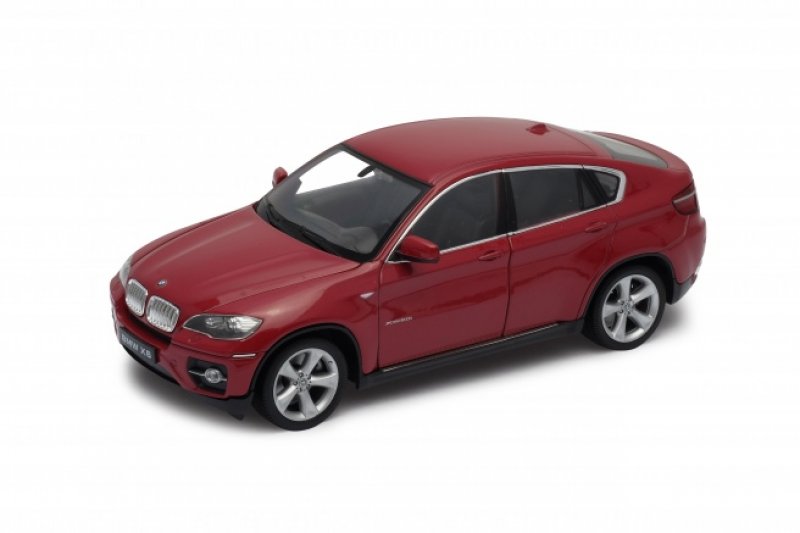 Model auta Welly BMW X6 (tmavě červená) 1:24  | pkmodelar.cz