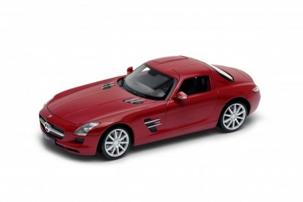 Model auta Welly Mercedes-Benz SLS AMG (tmavě červená) 1:24