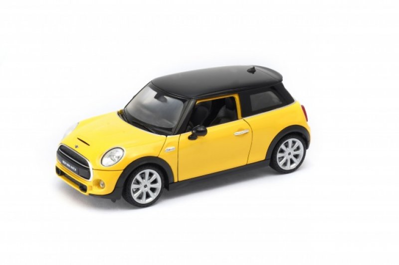 Model auta Welly Mini Hatch (žlutá) 1:24 | pkmodelar.cz
