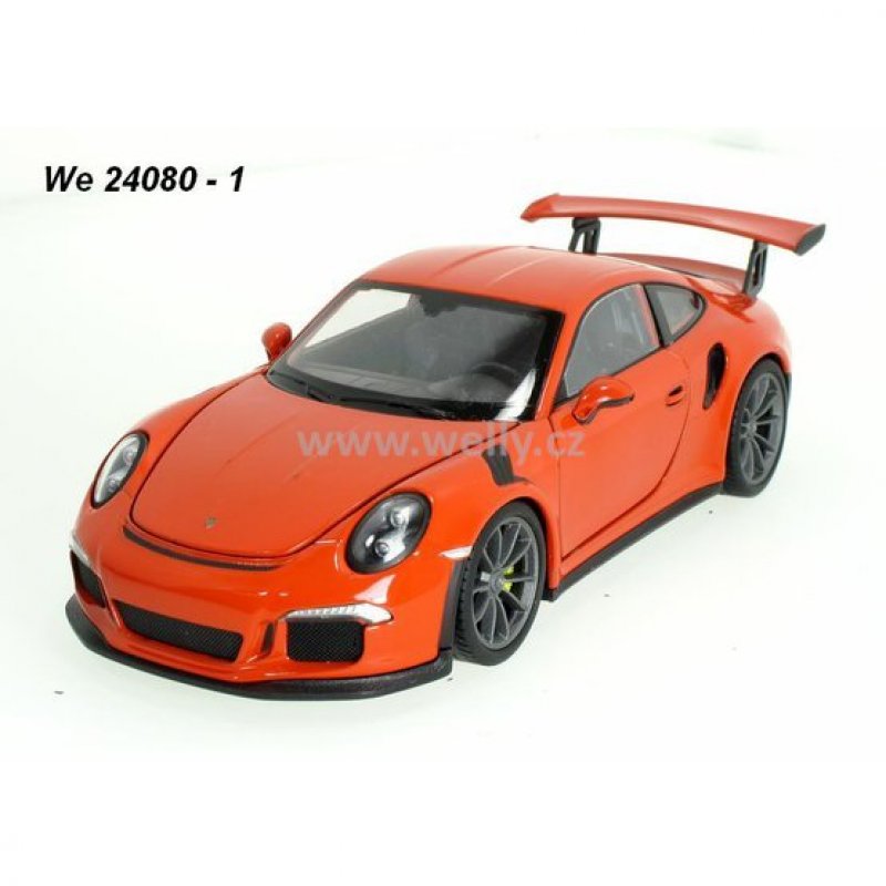 Model auta Welly Porsche 911 GT3 RS 2015 (oranžová) 1:24 | pkmodelar.cz