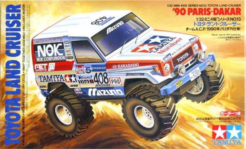 Plastikový model auta Tamiya 19013 Easy kit Toyata Land Cruiser '90 Paris-Dakar 1:32 | pkmodelar.cz