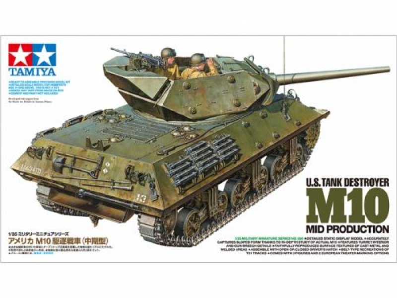 Plastikový model tanku Tamiya 35350 M10 Mid Production 1:35 | pkmodelar.cz