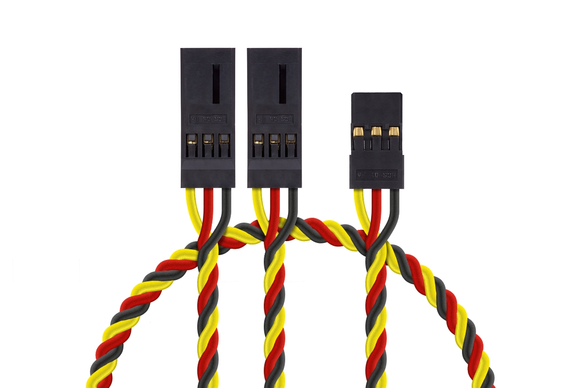 4703 S "Y"-kabel JR kroucený silný krátký 150mm (PVC) | pkmodelar.cz