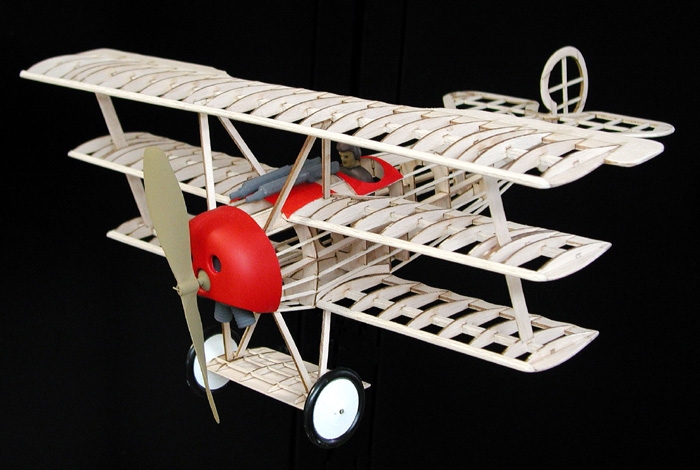 Fokker Dr. I Dreidecker laser. vyřezávaný 610mm | pkmodelar.cz