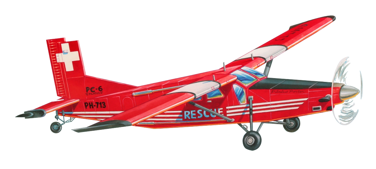 Pilatus PC6 TurboPorter laser. vyřezávaný 662mm | pkmodelar.cz