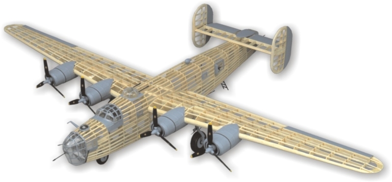 B-24D Liberator 1:28 (1232mm) | pkmodelar.cz