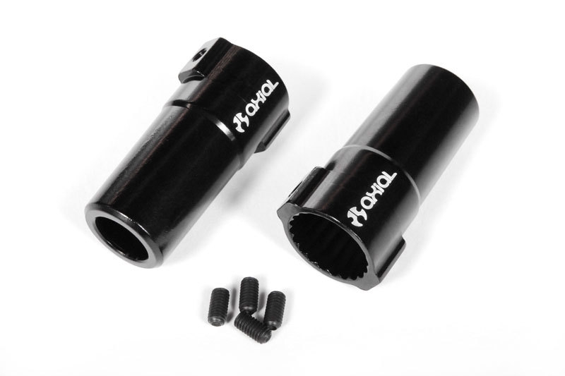 AR60 OCP hliníkové adaptery pevné nápravy (černé, 2 ks.) | pkmodelar.cz