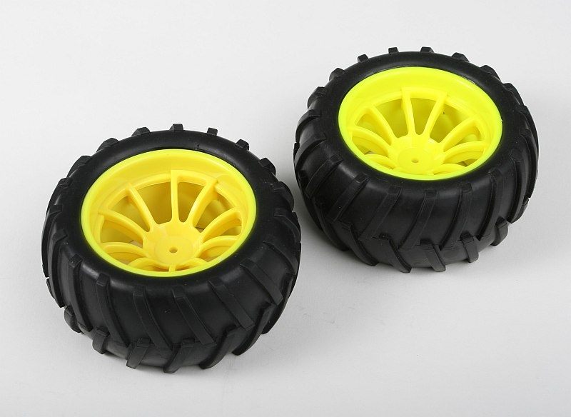 Nalepené gumy - 1/10 Monster, žluté disky (2ks)