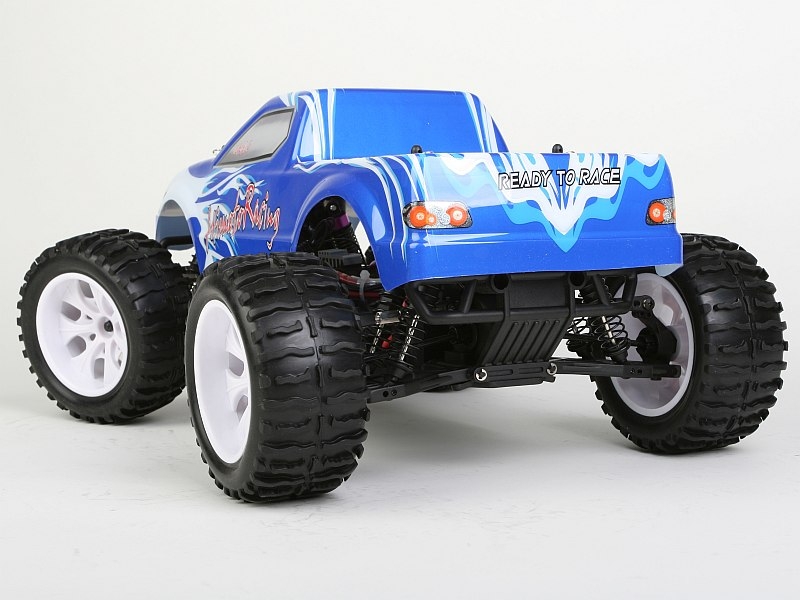 RC model auta HiMOTO Monster Truck EMXT-1 1:10 elektro RTR set 2,4GHz modrá | pkmodelar.cz