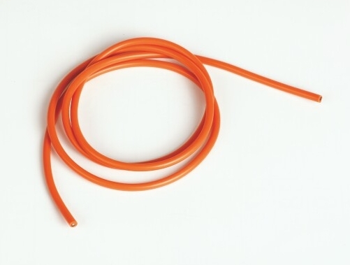Silikonový kabel 3,3qmm, 12AWG, 1metr, oranžový