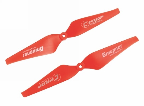 Graupner COPTER Prop 9x4 pevná vrtule (2ks.) - červené