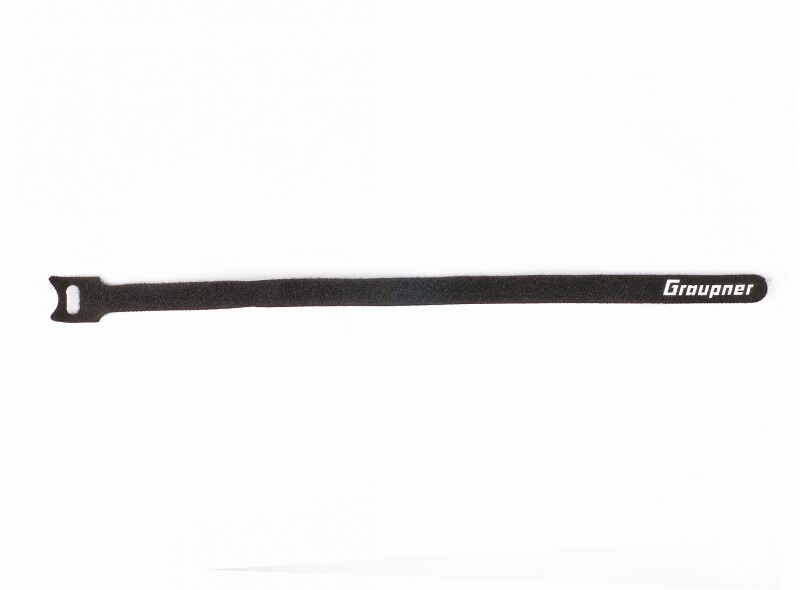 Stahovací pásek suchým zipem 300mm GRAUPNER , černý (10 ks)