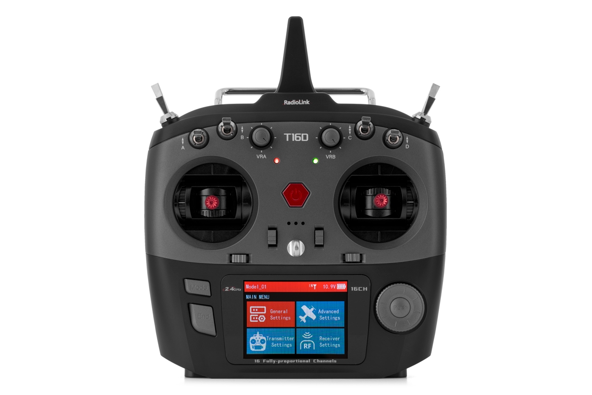 Vysílač T16D s přijímačem R16F