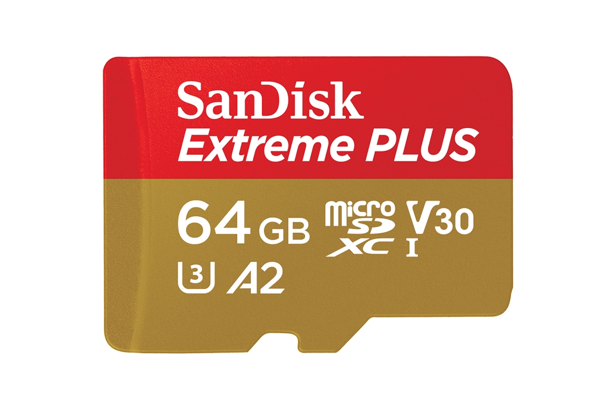 SanDisk MicroSDXC 64GB Extreme PLUS A2 UHS-I (V30) U3 + SD adaptér