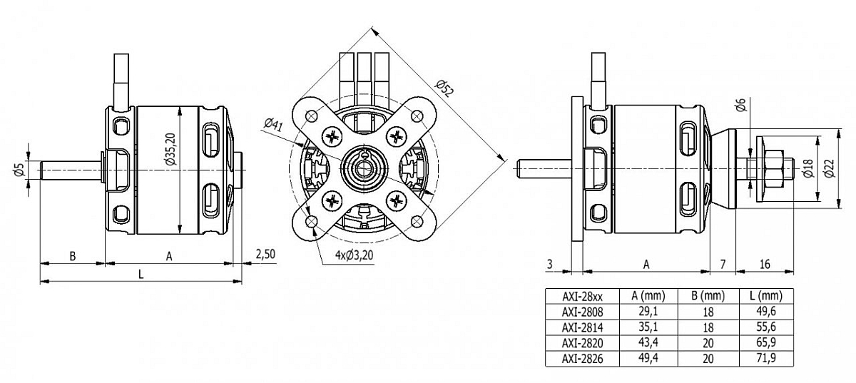 AXI 2820/8 V2 střídavý motor | pkmodelar.cz