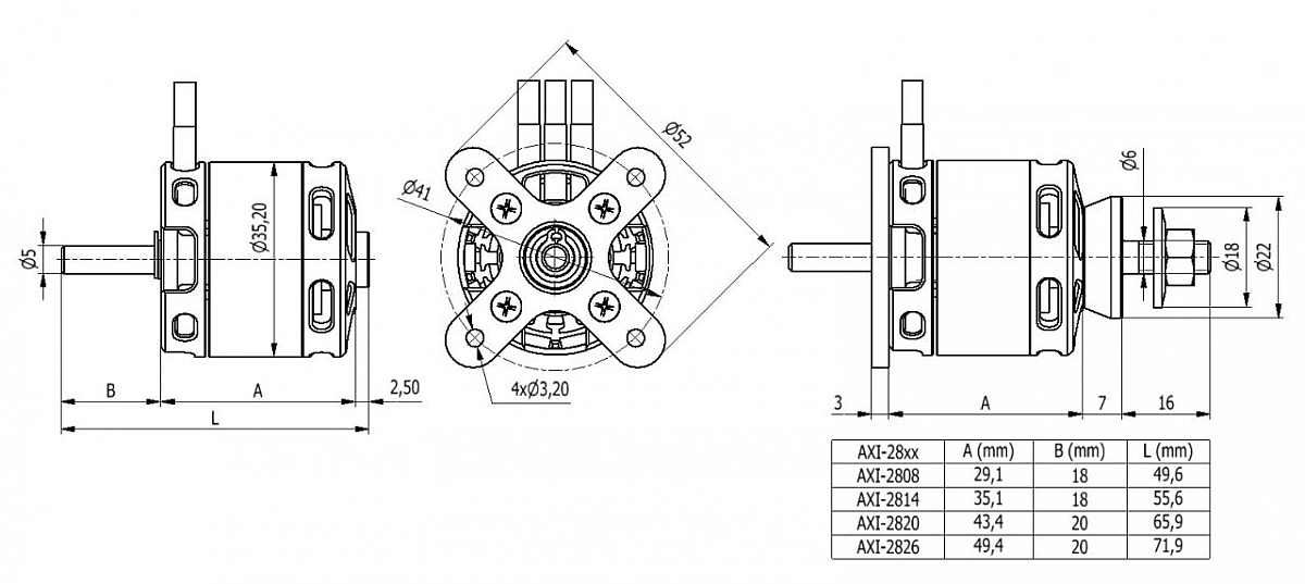 AXI 2820/14 V2 střídavý motor | pkmodelar.cz