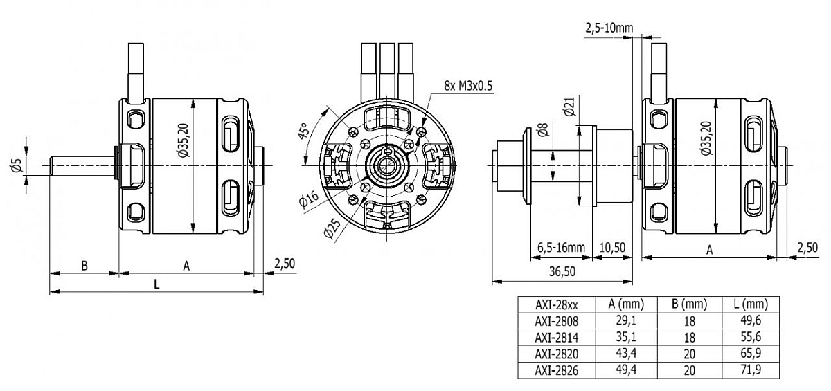 AXI 2820/14 V2 střídavý motor | pkmodelar.cz