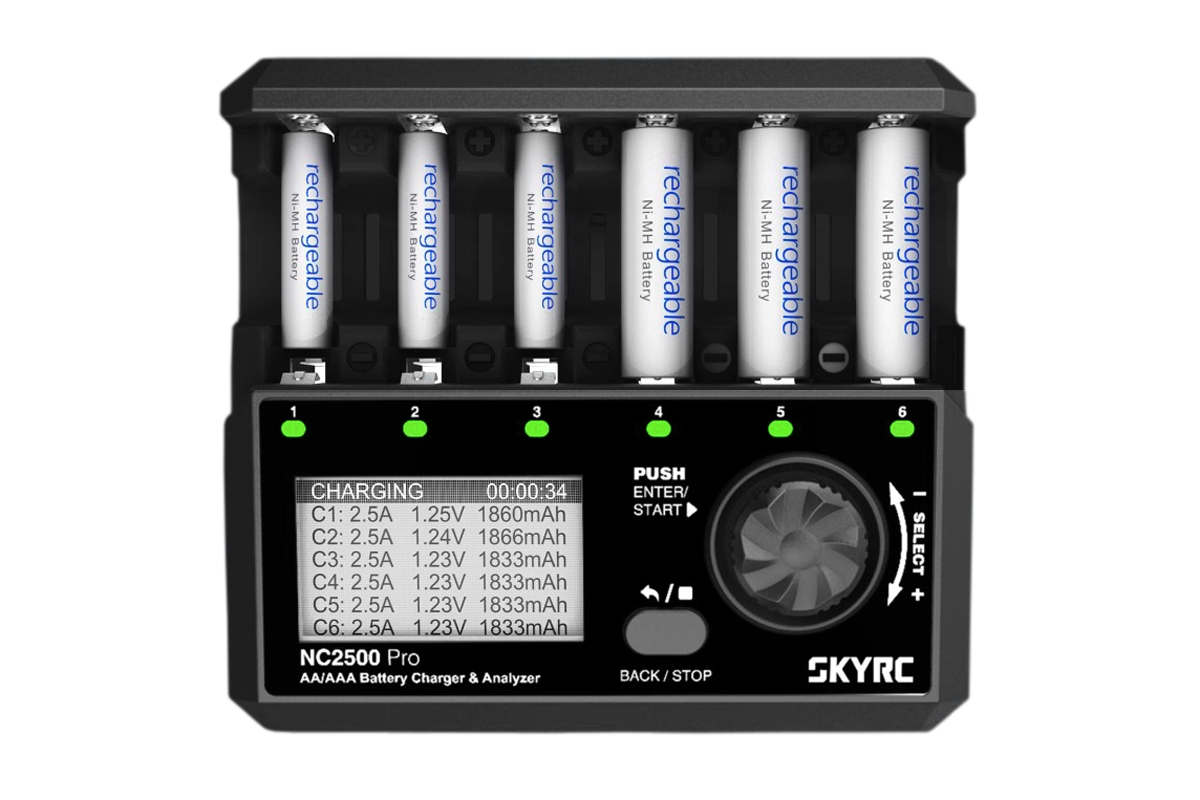 SKY RC NC2500 Pro nabíječ 6x AA/AAA čl. NiMH/NiCd | pkmodelar.cz