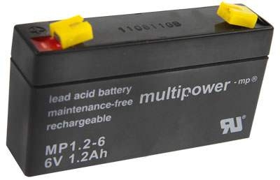 Pb akumulátor MULTIPOWER 6V/1,2Ah | pkmodelar.cz