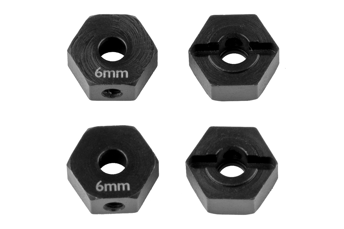 FT ocelové unašeče kol, černé, 6mm, 4 ks.