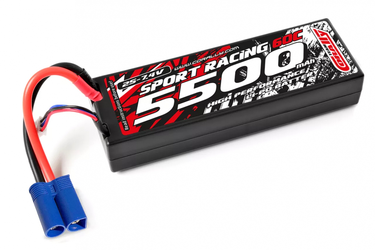 Sport Racing 60C - 5500mAh - 7,4V 2S - LiPo Stick Hardcase - EC-5