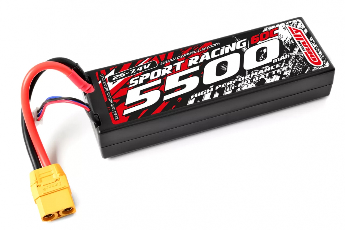 Sport Racing 60C - 5500mAh - 7,4V 2S - LiPo Stick Hardcase - XT90 | pkmodelar.cz