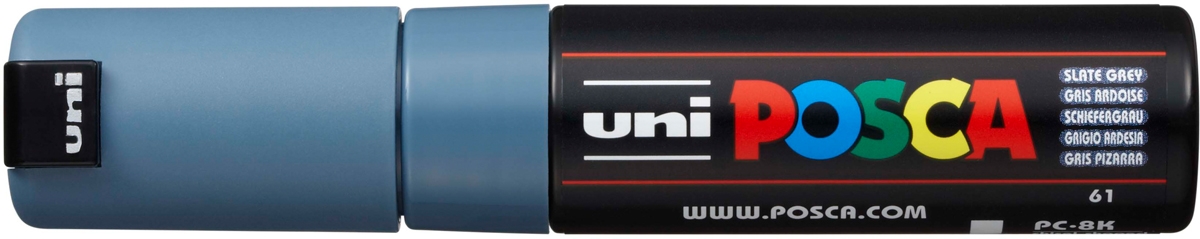 Akrylový popisovač UNI POSCA PC-8K 8mm - břidlicově šedá