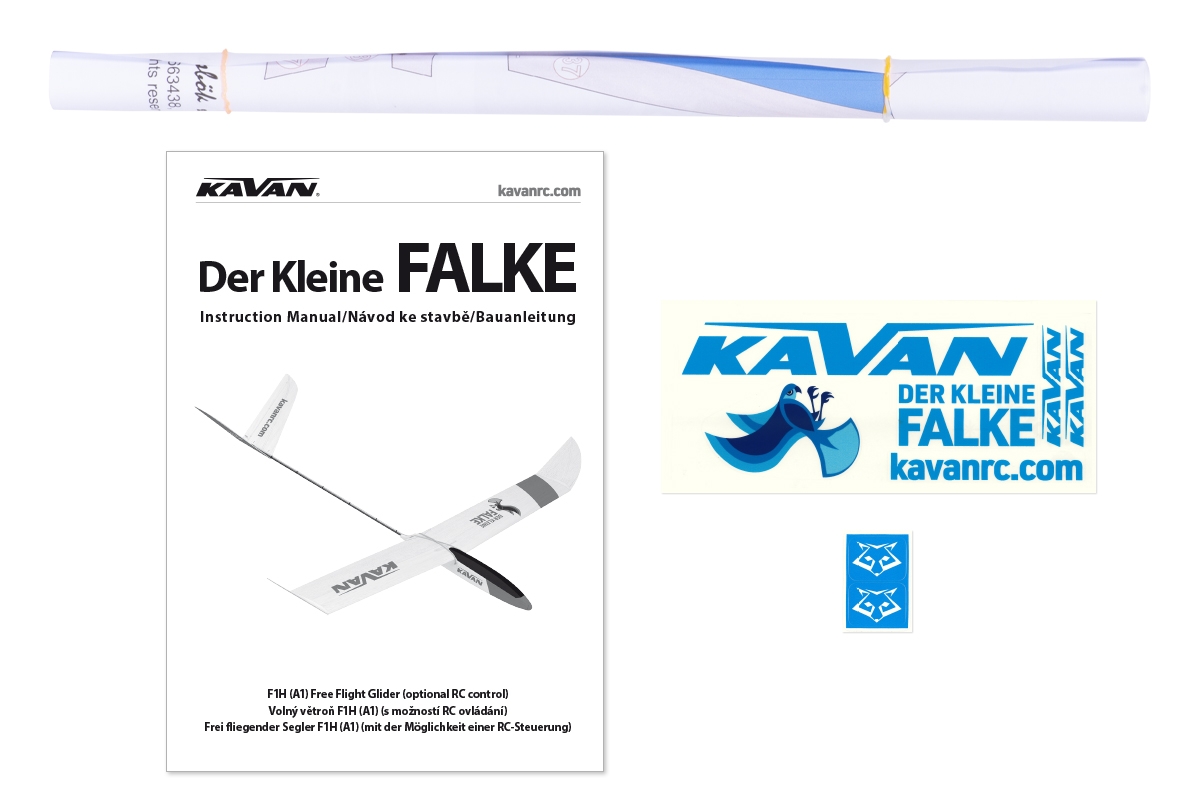 Der kleine Falke - větroň A1 (F1H) 1240mm | pkmodelar.cz