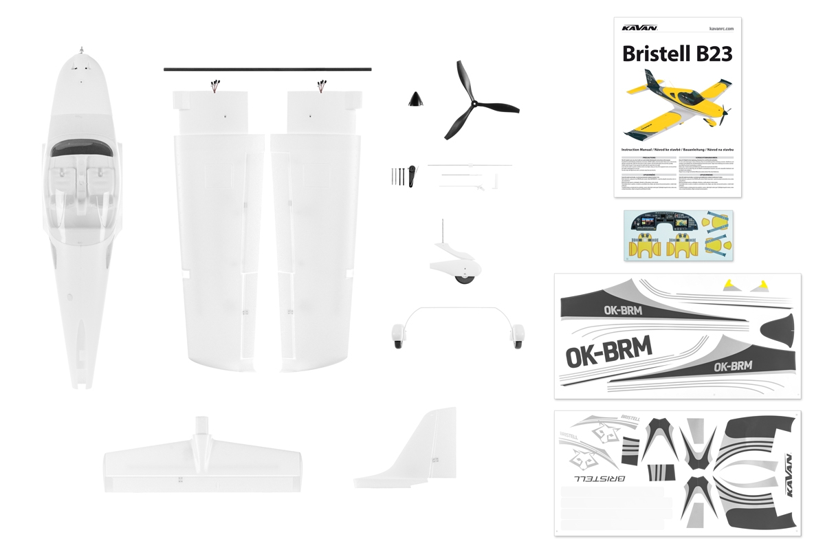 KAVAN Bristell B23 1600mm ARF - bílá | pkmodelar.cz