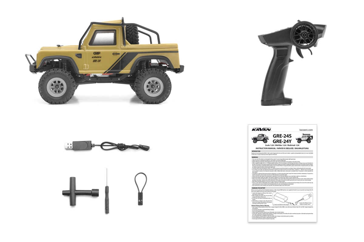 KAVAN GRE-24 RTR crawler 1:24 - písečný | pkmodelar.cz