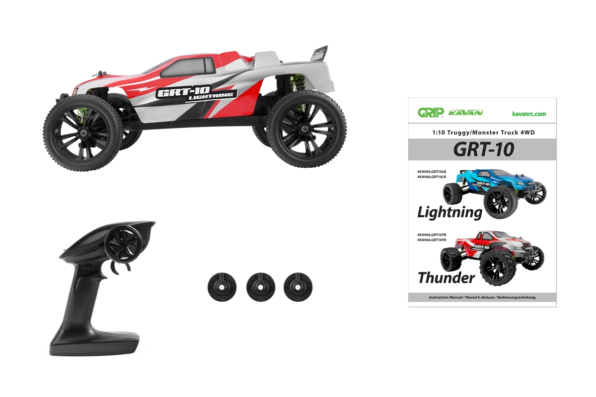 KAVAN GRT-10 Lightning 2,4 GHz 4WD Truggy 1:10 - Červený | pkmodelar.cz