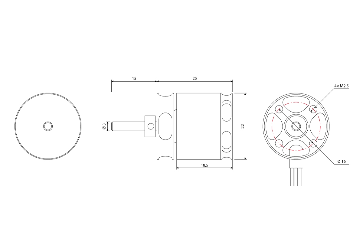 KAVAN Brushless Motor PRO 2225-1600 | pkmodelar.cz