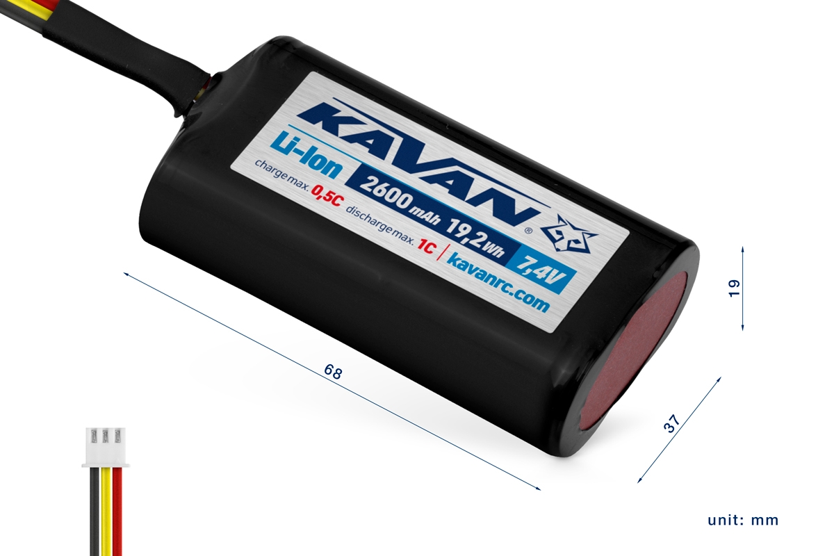 KAVAN Li-Ion 2600 mAh/7,4V TX | pkmodelar.cz