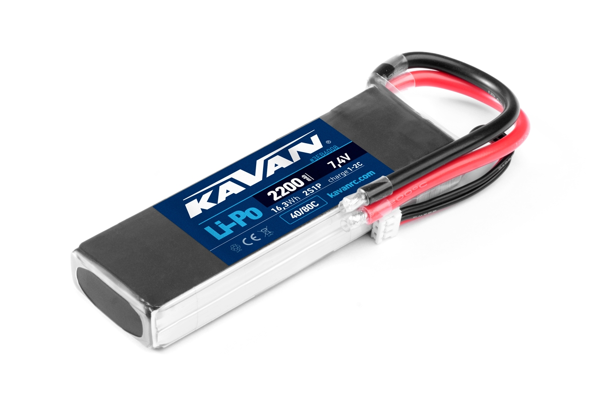 KAVAN Li-Po 2200mAh/7,4V 40/80C 16,3Wh | pkmodelar.cz