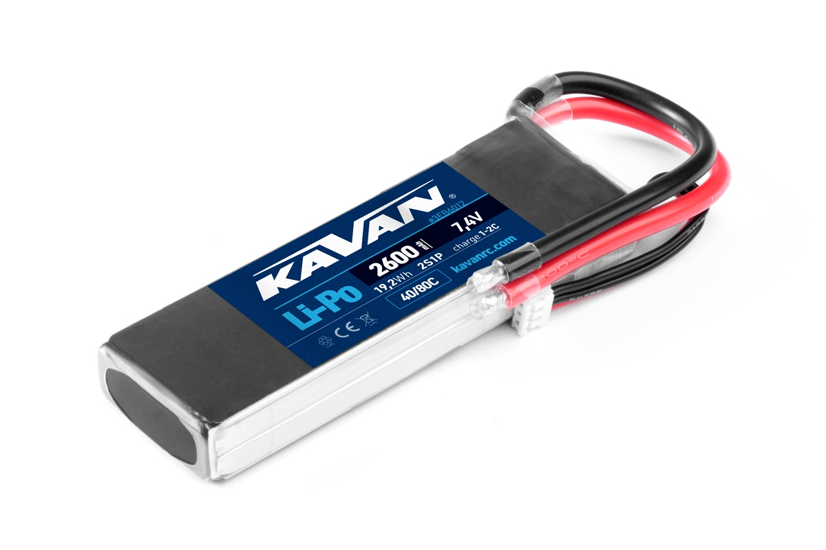 KAVAN Li-Po 2600mAh/7,4V 40/80C 19,2Wh | pkmodelar.cz