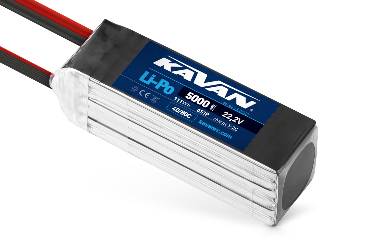 KAVAN Li-Po 5000mAh/22,2V 40/80C, 111Wh | pkmodelar.cz