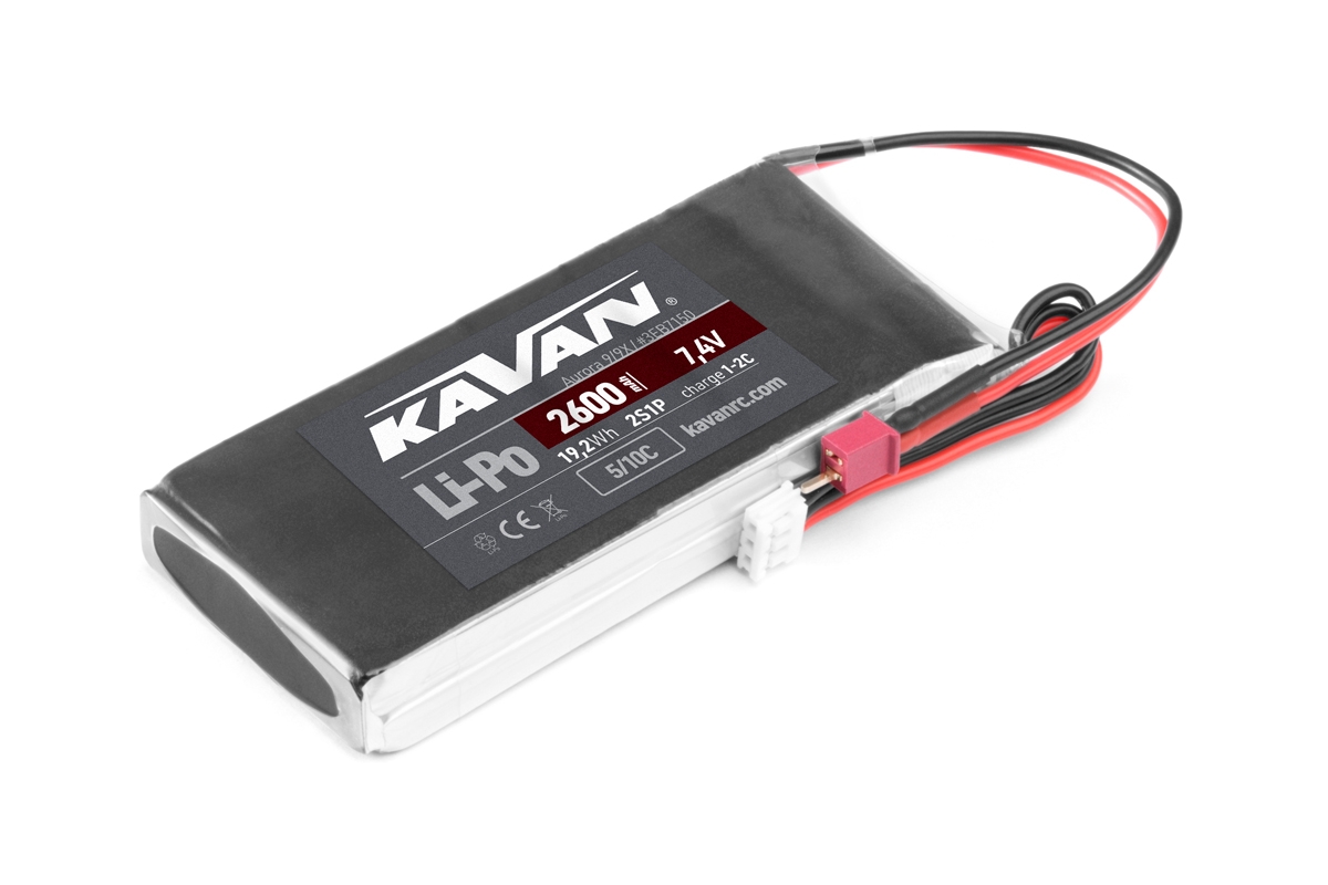 KAVAN Li-Po 2600mAh/7,4V 5/10C pro Aurora 9/9X | pkmodelar.cz