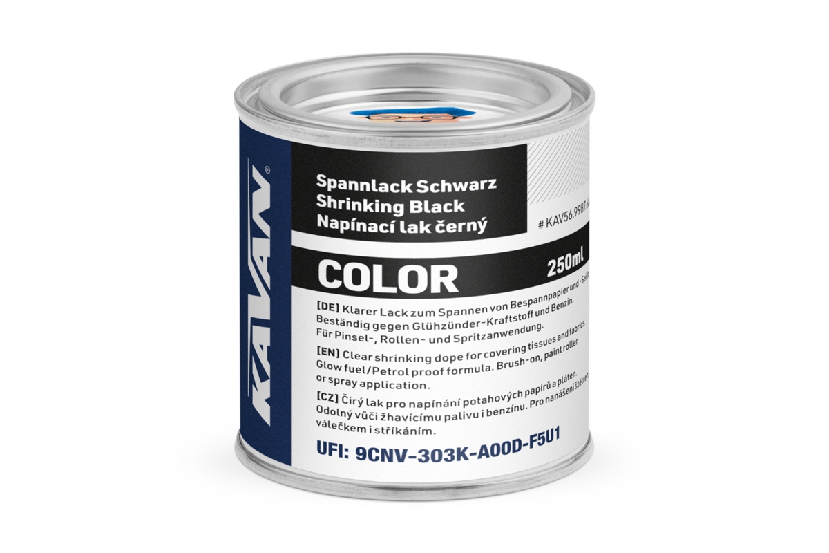 KAVAN napínací lak COLOR, černý, 250ml
