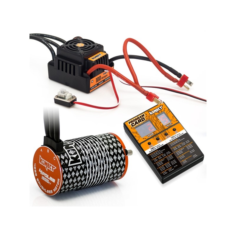 COMBO BRUSHLESS 100Amp WP s 4P 4268SL 1900Kv motorem + programovací karta | pkmodelar.cz