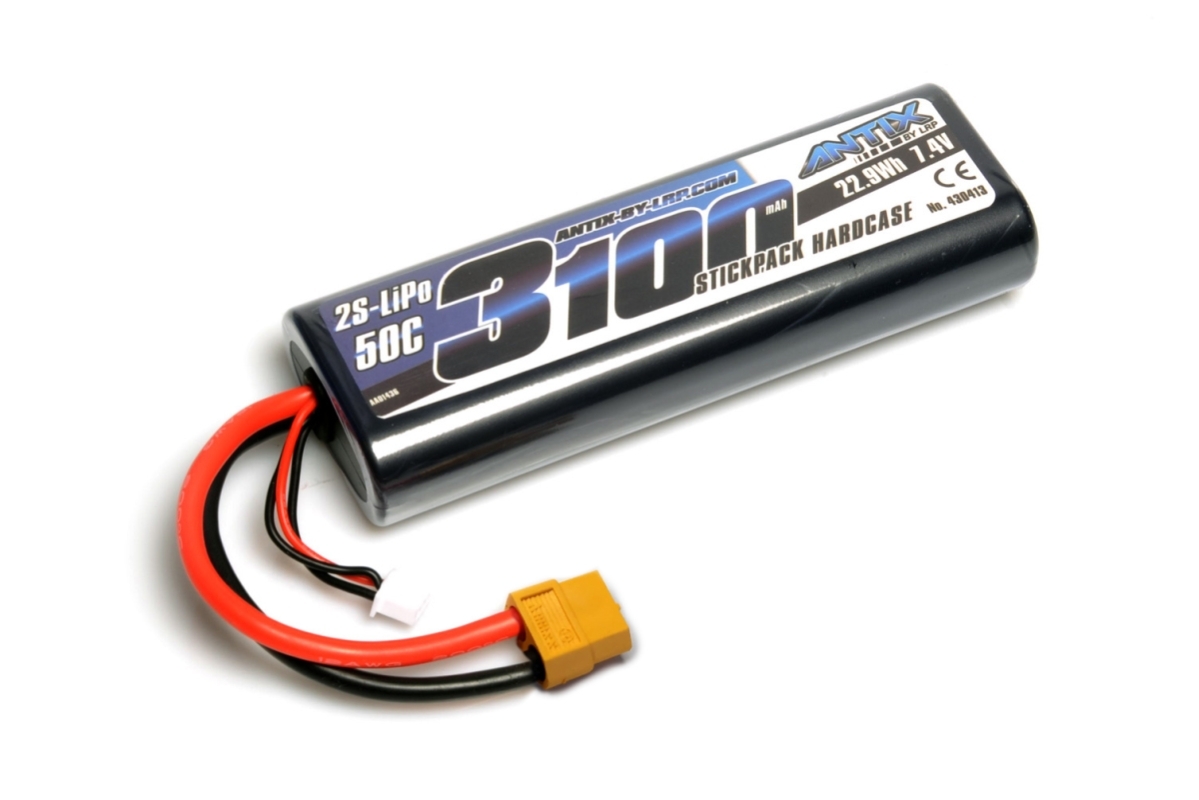 ANTIX by LRP 3100mAh - 7.4V - 50C LiPo Car Stickpack Hardcase - XT60 konektor | pkmodelar.cz