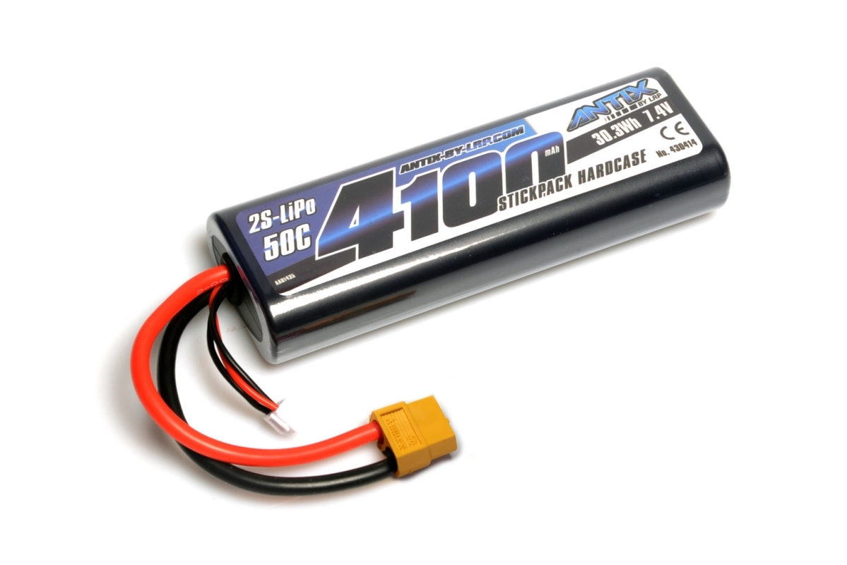 ANTIX by LRP 4100mAh - 7.4V - 50C LiPo Car Stickpack Hardcase - XT60 konektor | pkmodelar.cz