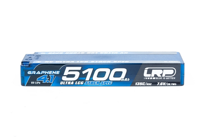 HV LCG ULTRA Stock Spec GRAPHENE-4.1 5100mAh Hardcase Akku - 7.6V LiPo - 135C/65C | pkmodelar.cz