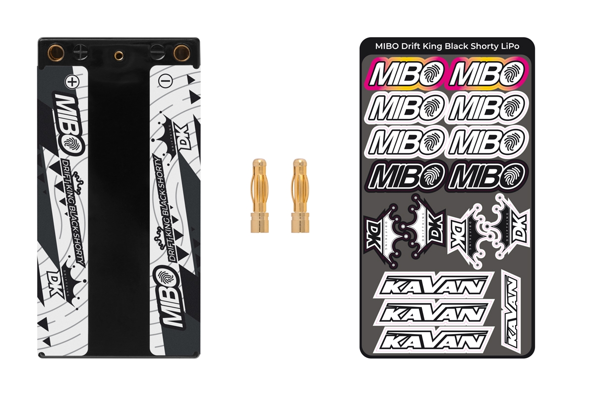 MIBO Drift King Black Shorty 4000mAh 7.6V 2S 130C/260C HV LiPo (4mm, 147g) | pkmodelar.cz