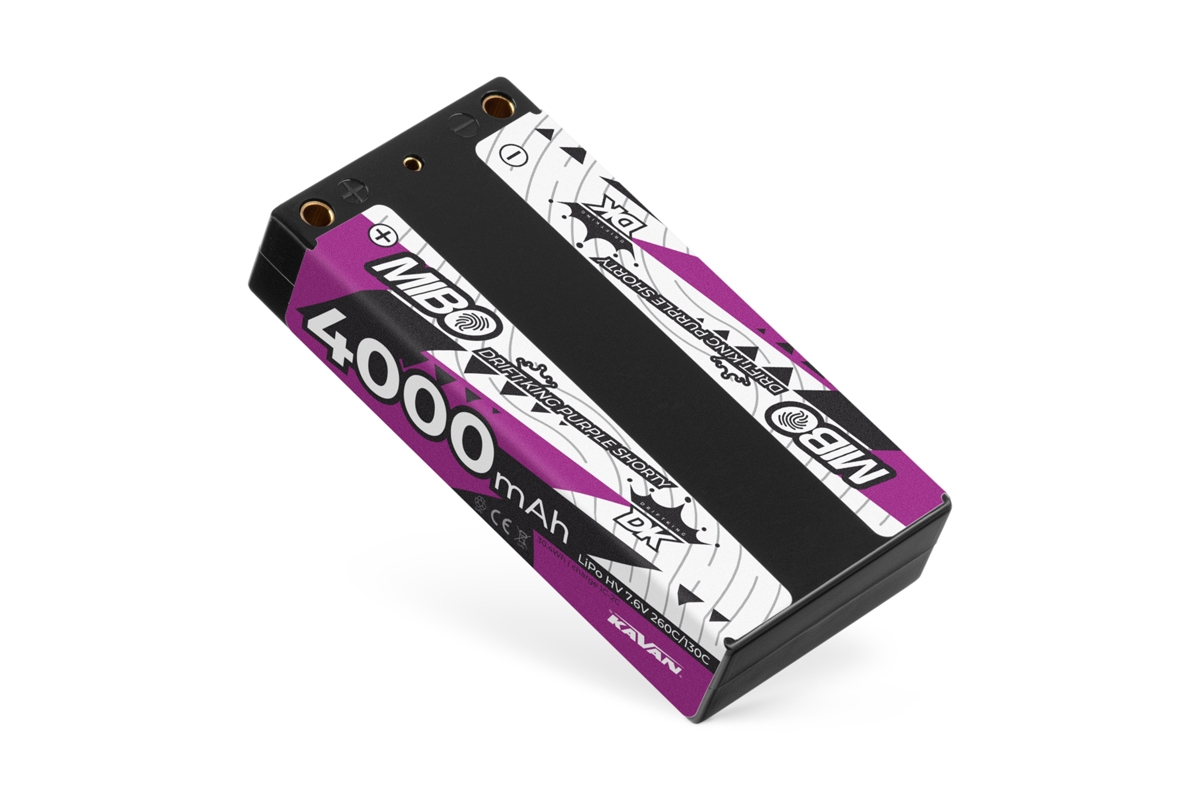 MIBO Drift King Purple Shorty 4000mAh 7.6V 2S 130C/260C HV LiPo (4mm, 147g)