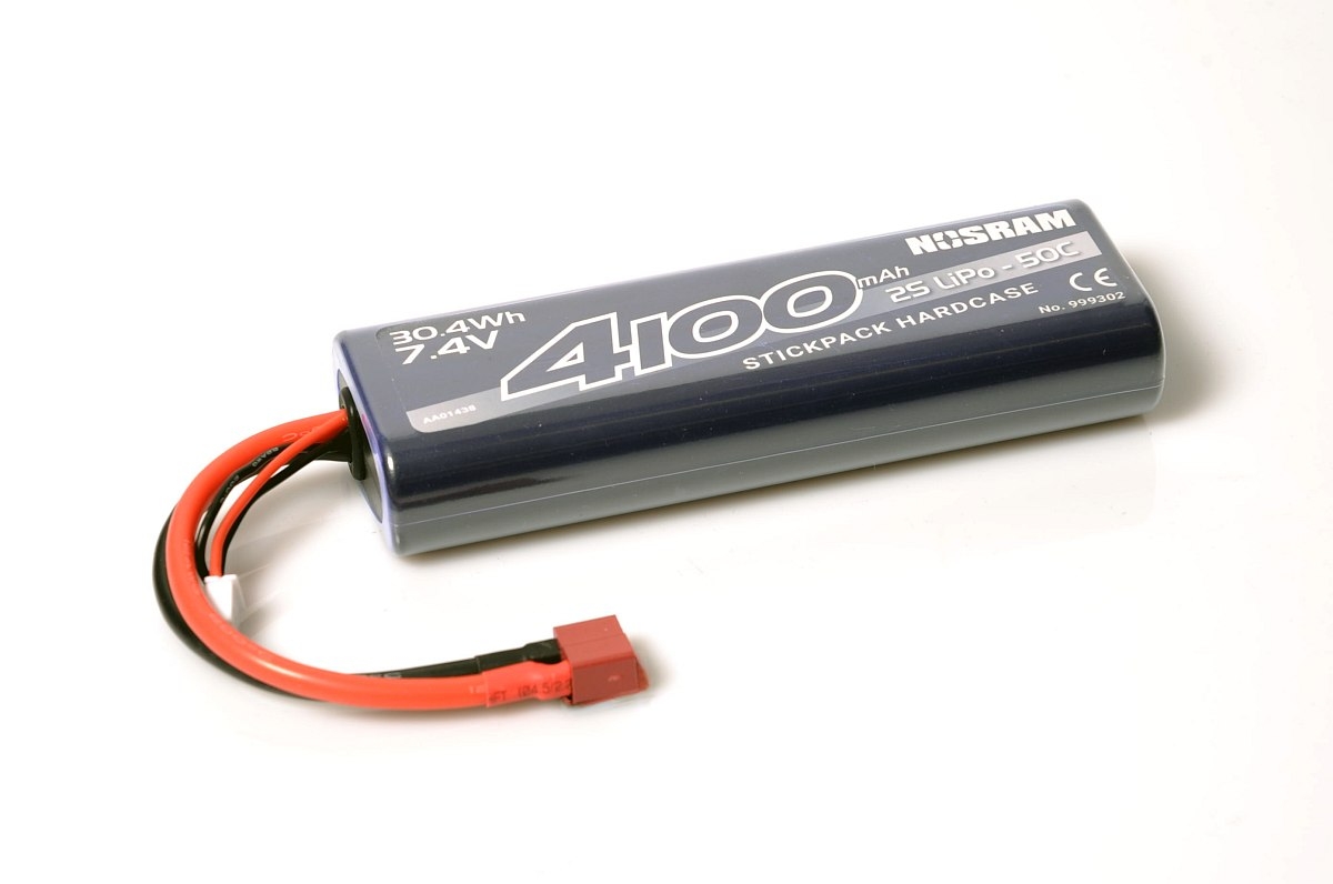 NOSRAM 4100mAh - 7.4V - 50C LiPo Car Stickpack Hardcase - T-DYN konektor | pkmodelar.cz