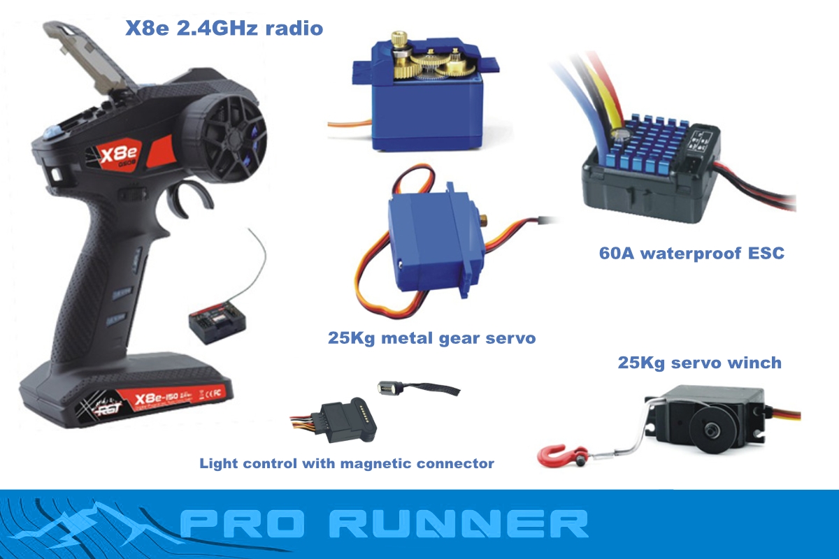 PRO RUNNER 1/10 sada 2,4GHz, Zelená | pkmodelar.cz